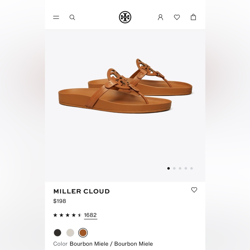 Tory Burch Miller Cloud Women Flip Flop Sandal Shoe 7.5 New